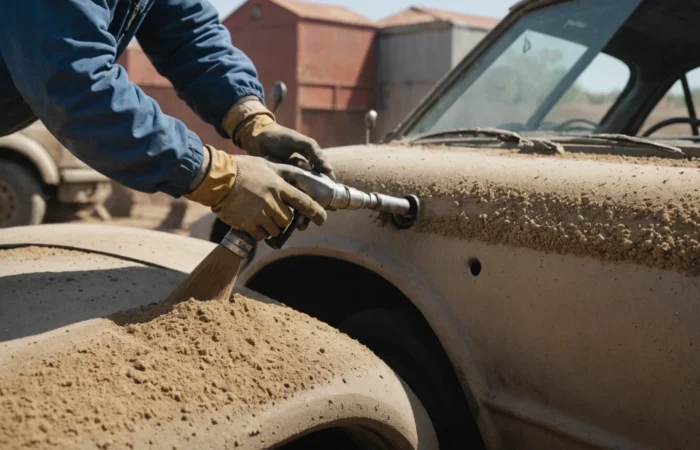 sable de sablage carrosserie